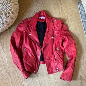 IRO Red Leather Jacket